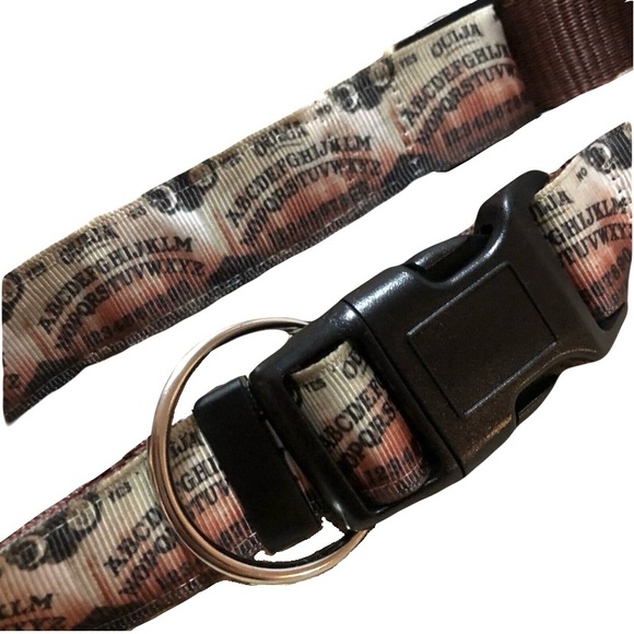 Ouija Board Brown Dog Collar & Leash Set L Adjustable Horror Pagan Exorcist Game - Picture 2 of 4
